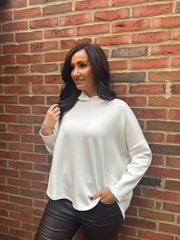 Winter White Hooded Sweat Top Ada