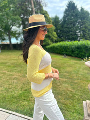 Lemon Striped Knit Rita
