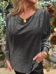 Silver Shimmer Brooch Top Peggy
