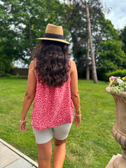 Coral Leopard Top Tiana