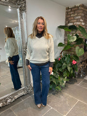 Stone Back Detail Knit Top Billie