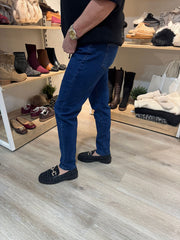 Denim Pull on Slim Leg Drawstring Jeans