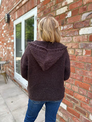 Chocolate Shimmer Hooded Cardi Trisha