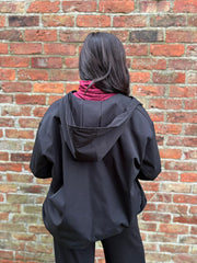 Black Lightweight Hooded Jacket Lottie