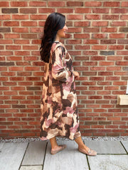 Rose Watercolour Shimmer Dress Freya