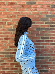 Blue Premium Cotton Polka Dot Set Dakota