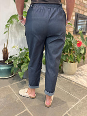 Denim Look Frill Pocket Trousers Sasha