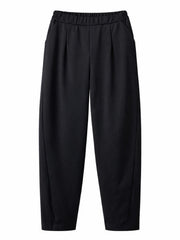 Black Barrel Leg Trousers