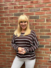 Chocolate Striped Top Annie