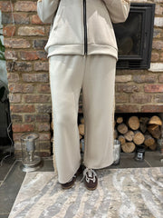 Stone Sequin Velour Trim Joggers Trixie