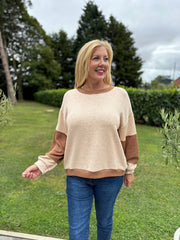 Camel Panel Sweatshirt Willow