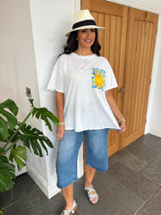 White Mediterranean Sunshine Tee Brianna
