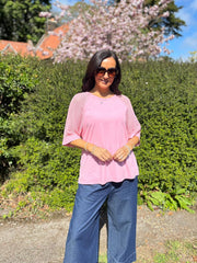 Pink Net Sleeve Top Julia