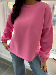 Candy Pink Premium Iconic Sweatshirt Marcie