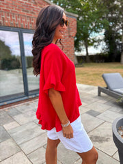 Red Bubble Cotton Top Kimberly