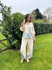 Stone Floral Butterfly Co-Ord Set Reeva