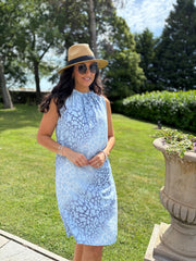 Blue Ombre Leopard Dress Tiana