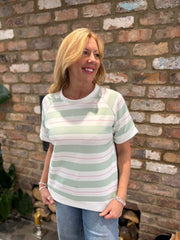 Mint Striped Top Addison