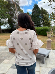 Stone Polka Dot Top Amber