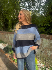Navy Striped Knit Pamela