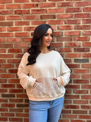 Stone Premium Crochet Pocket Sweatshirt Blake