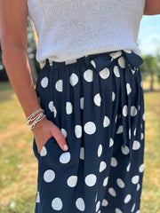 Navy Polka Dot Trousers Reagan