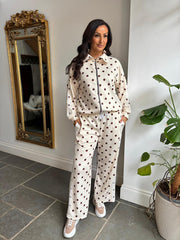Cream Polka Dot Tracksuit Darla