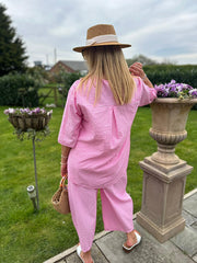 Pink Gingham Two Piece Set Lara