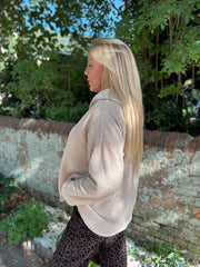 Stone Chenille Silver Fleck Hoodie Lisa