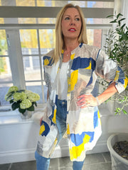 Grey Brushed Pattern Shirt Leslie