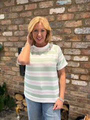 Mint Striped Top Addison