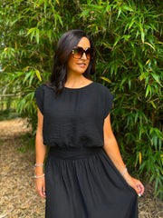 Black Top & Skirt Set Daniella