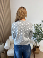 Grey Polka Dot Cardi Beatrix