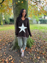 Chocolate Star Knit Evelyn