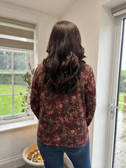 Chocolate Paisley Super Soft Roll Neck