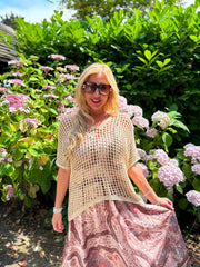 Gold Shimmer Loose Knit Giana