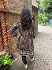 Chocolate Patterned Leopard Dress Eden