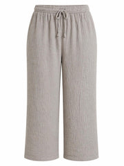 Mocha Bubble Cotton Trousers