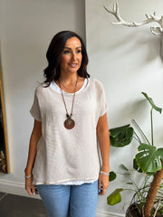 Stone Layered Net Top Elise