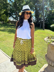 Olive Polka Dot Skirt Bailey