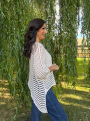 Stone Asymmetric Loose Knit Melody