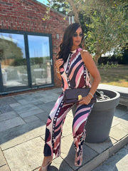 Printed Wide Leg Trouser Set Serena