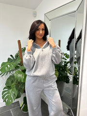 Grey Zip Up Hoodie Alice