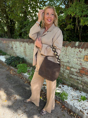 Mocha Blazer Co-Ord Set Carly