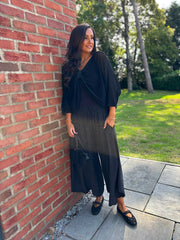 Black Wide Leg Pull on Silvia Trousers