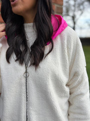 Winter White Hooded Zip Fleece Alex