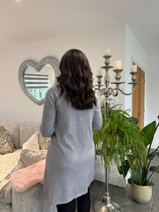 Grey Chevron Knit Jumper Dress Kelly