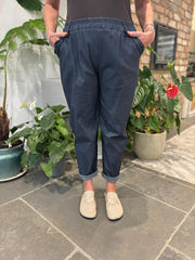 Denim Look Frill Pocket Trousers Sasha