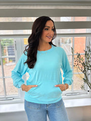 Aqua Terry Towel Pocket Sweatshirt Andrada