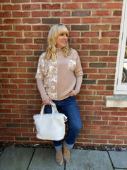 Camel Printed Knit Arabella